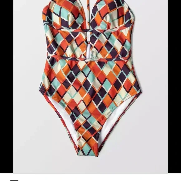 New Vintage Style one piece bathing suit Size Large - Picture 3 of 7